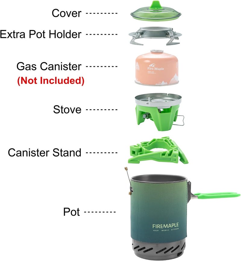 Fire-Maple Fixed Star X2 Backpacking and Camping Stove System Outdoor Propane Camp Cooking Gear Portable Pot Jet Burner Set Ideal for Hiking, Trekking, Fishing, Hunting Trips and Emergency Use - Image 4